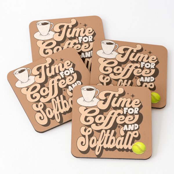 Item preview, Time for Coffee and Softball designed and sold by Double7Designs.