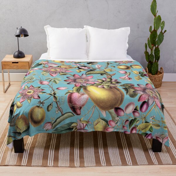Item preview, Midnight Vintage Exotic Flower Nightgarden Pattern - Sepia Turquoise designed and sold by UtArt.
