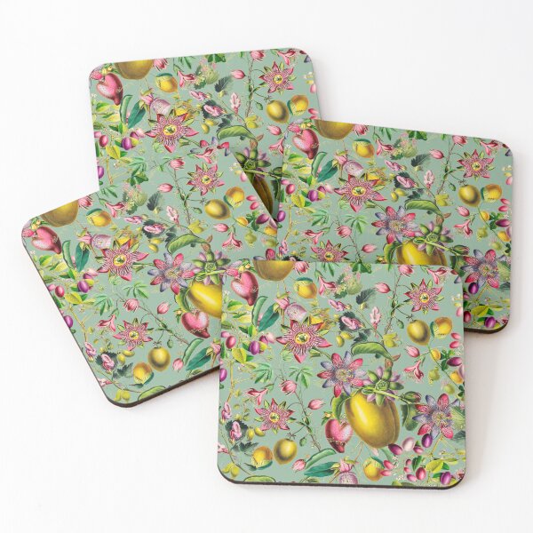 Item preview,  Midnight Vintage Exotic Flower Nightgarden Pattern - Green designed and sold by UtArt.