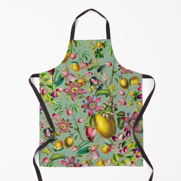 Item preview, Midnight Vintage Exotic Flower Nightgarden Pattern - Green designed and sold by UtArt.