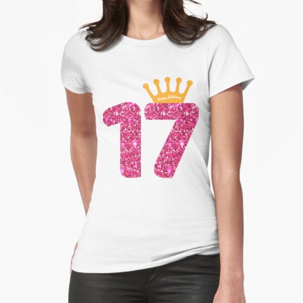 17 ° cumpleaños de Queens Crow para niñas Camiseta entallada