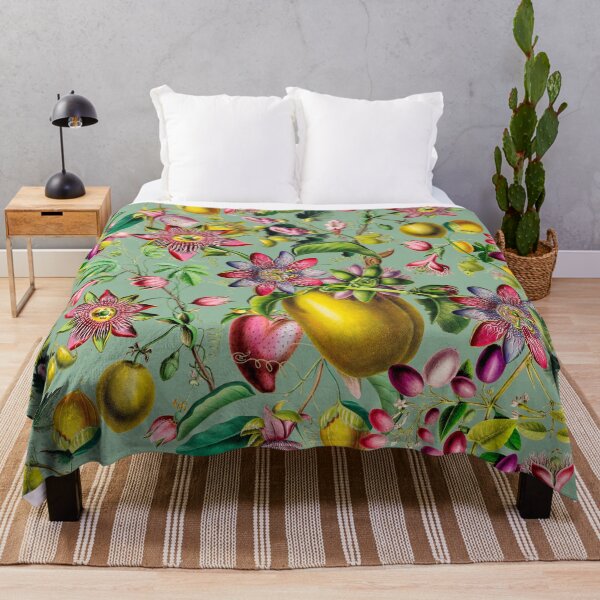 Item preview, Midnight Vintage Exotic Flower Nightgarden Pattern - Green designed and sold by UtArt.