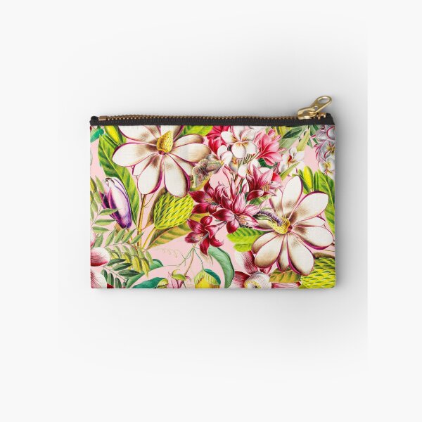 Item preview, Vintage Tropical Flowers Midnight Nightforest Garden Pattern - BLush Pink designed and sold by UtArt.