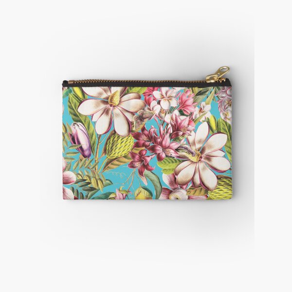 Item preview, Vintage Tropical Flowers Midnight Nightforest Garden Pattern - Turquoise designed and sold by UtArt.