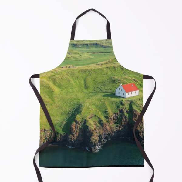 Item preview, Lonely Red Roof House Overlooking Green Hills and Ocean designed and sold by regnumsaturni.