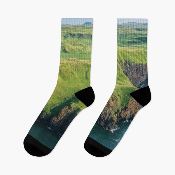 Item preview, Lonely Red Roof House Overlooking Green Hills and Ocean designed and sold by regnumsaturni.