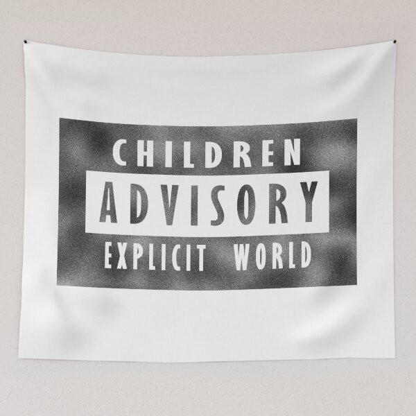 Item preview, Children advisory - explicit world - black designed and sold by BeJahMan.