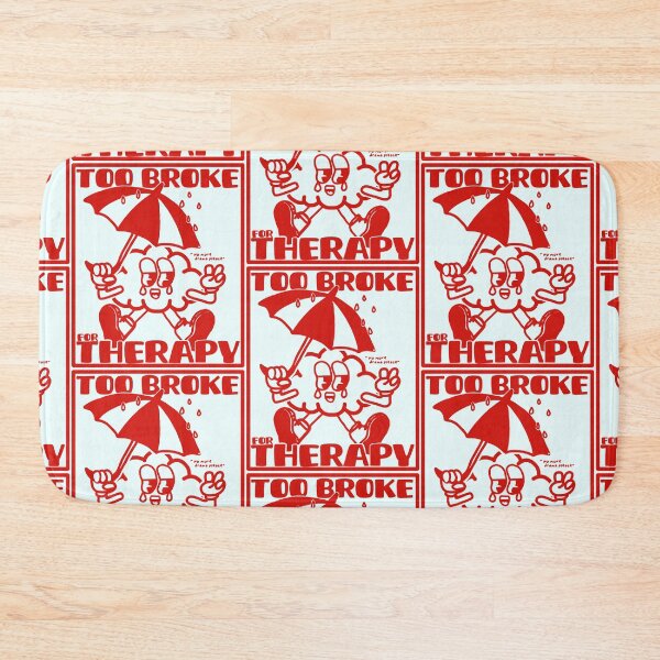 Item preview, Too broke for therapy - retro mascot illustration designed and sold by petiteToulon.