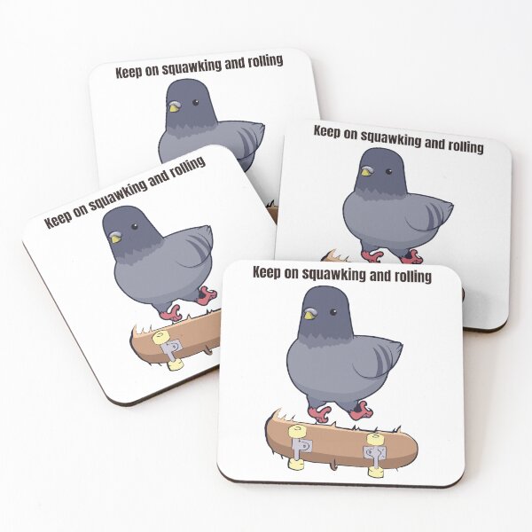 Item preview, Skater Pigeon – Funny Cool Skateboarding Bird Design designed and sold by -DEEWOLF-.