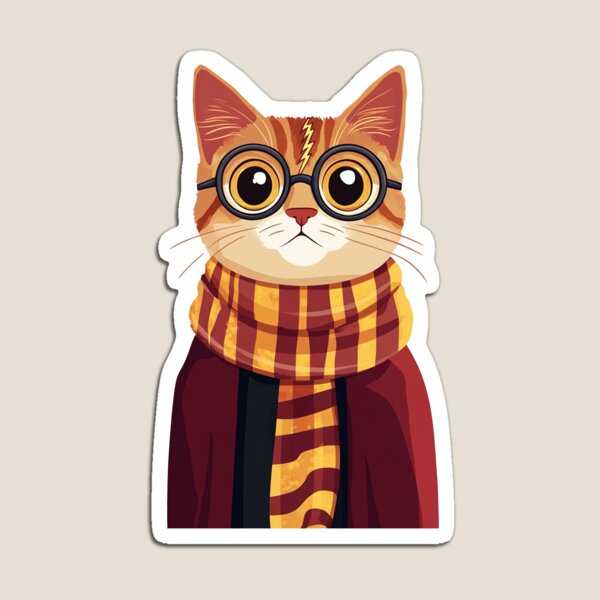 Item preview, Potter Cartoon Wizard Magic Fantasy, magical cat designed and sold by Innamalinka.