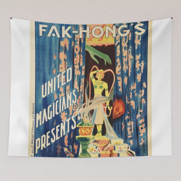 Item preview, Chang and Fak-Hong's Vintage Magic Magician poster art designed and sold by Vintage Designs +.