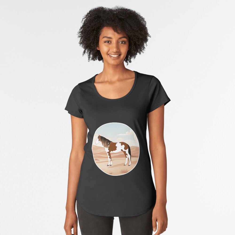 Aperçu de l'œuvre T-shirt premium échancré créée et vendue par WebEquitation.