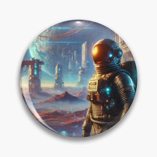 Item preview, . Astronaut on colonized new planet in space designed and sold by Purpleflex.