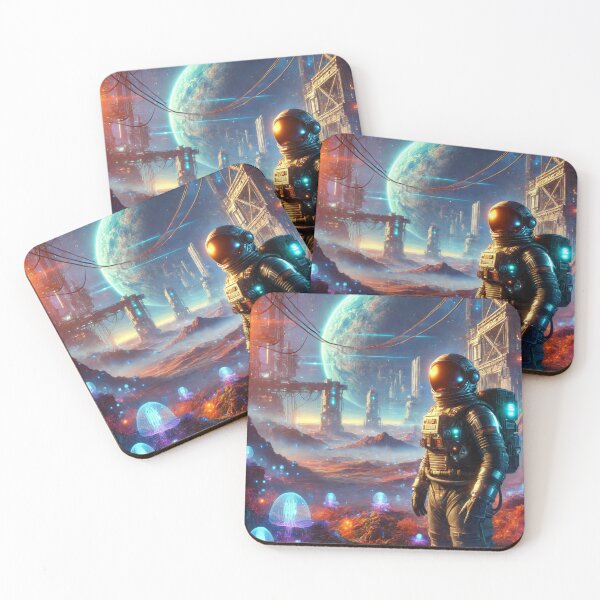 Item preview, . Astronaut on colonized new planet in space designed and sold by Purpleflex.