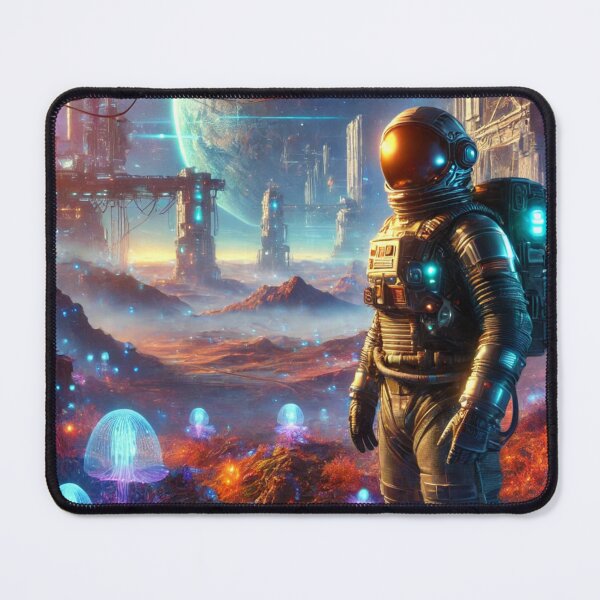 Item preview, . Astronaut on colonized new planet in space designed and sold by Purpleflex.