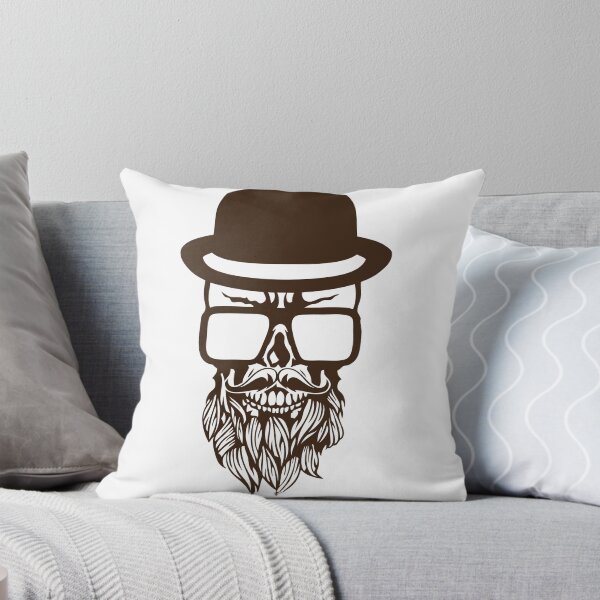 Artikelvorschau, Totenkopf Hipster Bart Bowler Hut Schnurrbart Stil entworfen und verkauft von Achille3777.