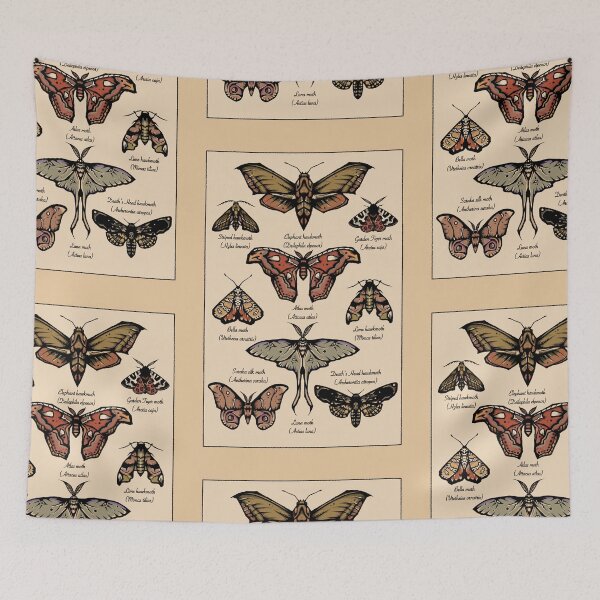 Item preview, Moths of the world designed and sold by mother.mother.ink.