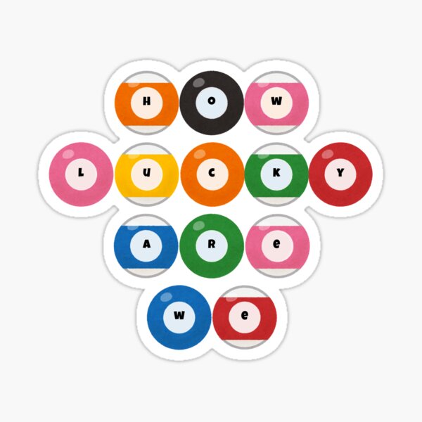 Item preview, How Lucky Are We Billiard Balls designed and sold by BDNBoutique.