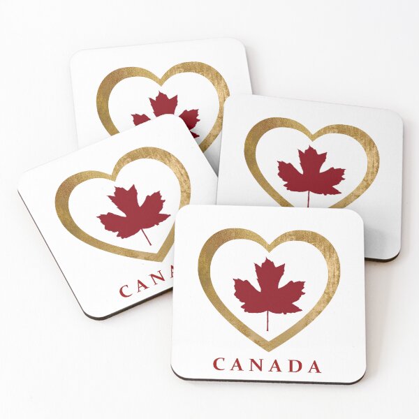 Item preview, Red Maple Leaf in Gold Heart - Canada Love designed and sold by Star58.