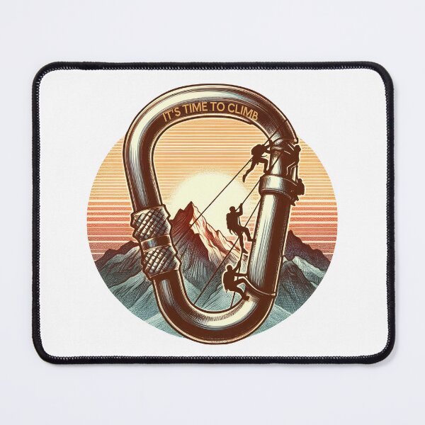 Item preview, It's time to climb - climbing carabiner designed and sold by wildexperience.