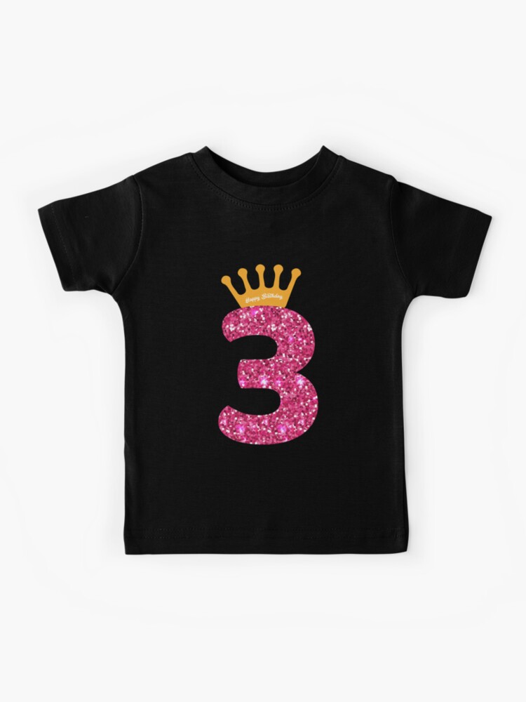 3ème anniversaire 3 ans joyeux anniversaire fille fête' T-shirt Enfant