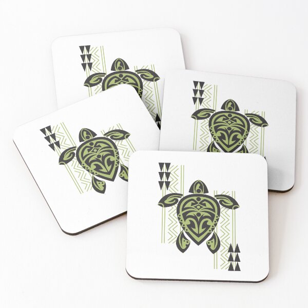Item preview, Black & Green Tribal Turtle Tattoo Warrior designed and sold by srwdesign.