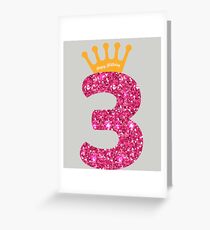 3rd Queens Crow Happy Birthday for Girls Greeting Card