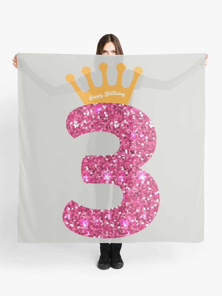 3rd Queens Crow Happy Birthday for Girls Scarf