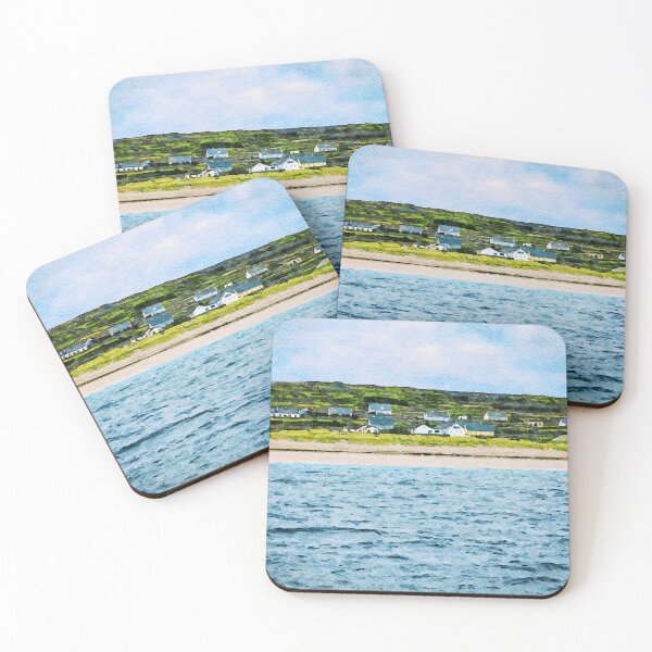 Item preview, Watercolor landscape of Inishmore on the Aran Islands in Ireland designed and sold by GestaltImagery.