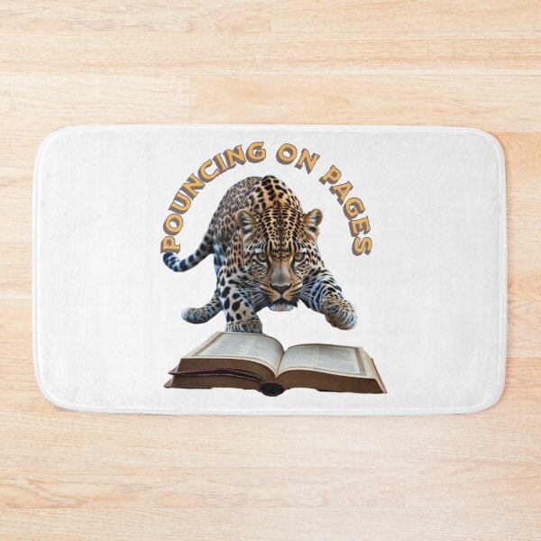 Item preview, Pouncing on Pages, Leopard Book Lover  designed and sold by Bliss Find And Design.