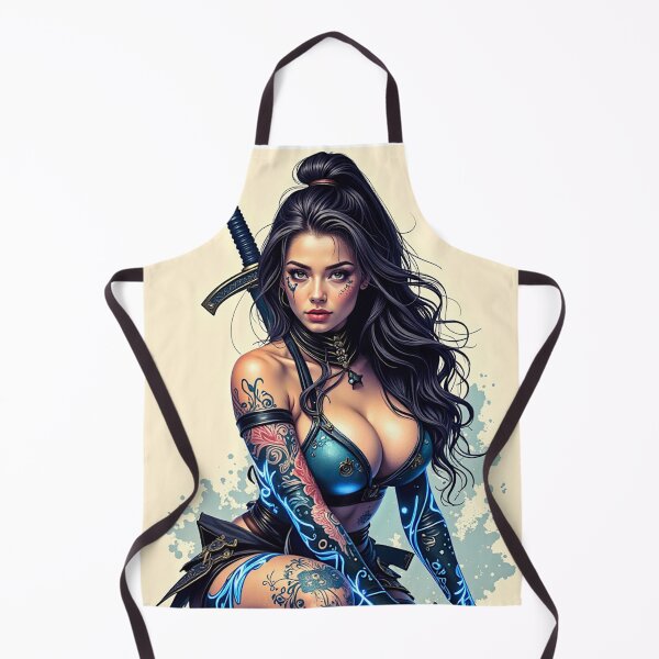 Item preview, Cyberpunk Warrior Tattoo Goddess designed and sold by Kaladin Creations.