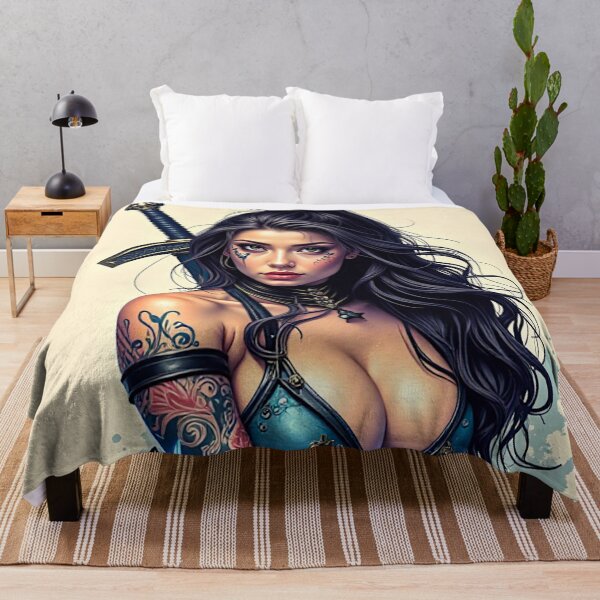 Item preview, Cyberpunk Warrior Tattoo Goddess designed and sold by Kaladin Creations.