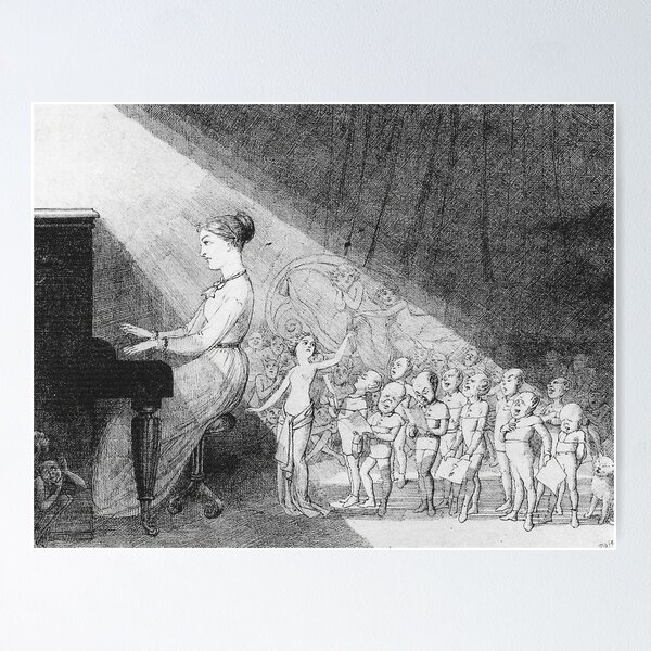 Item preview, The Pianist - Charles Altamont Doyle (1832 – 1893) designed and sold by Vintage Designs +.