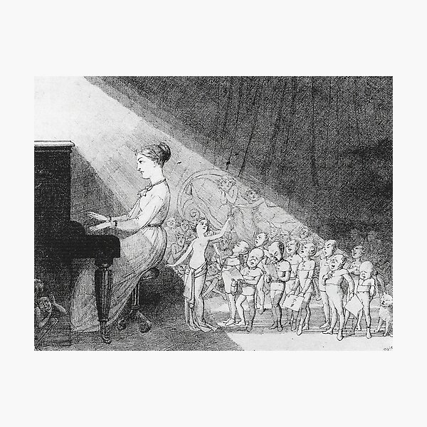 Item preview, The Pianist - Charles Altamont Doyle (1832 – 1893) designed and sold by Vintage Designs +.