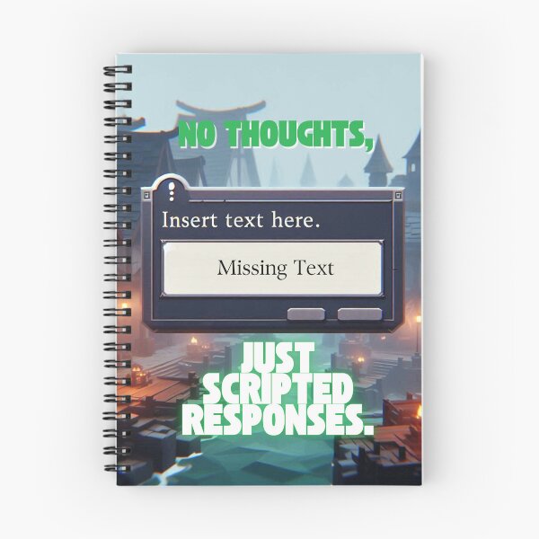 Item preview, NPC Vibes - No Thoughts, just scripted Responses. designed and sold by nature. electrified..