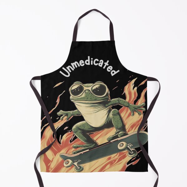 Item preview, Unmedicated Frog Skating | Funny Animal Quote Stickers and Shirts designed and sold by Envision Designs.