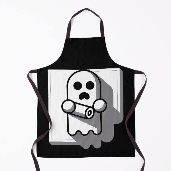 Item preview, Minimalist Ghost Holding Scroll - Quirky T-Shirt Design designed and sold by Amanda's Factory.