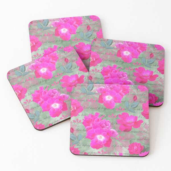 Item preview, Rose Water Recipe Pink Roses on Sage 9ab49a designed and sold by Art in My Loft.