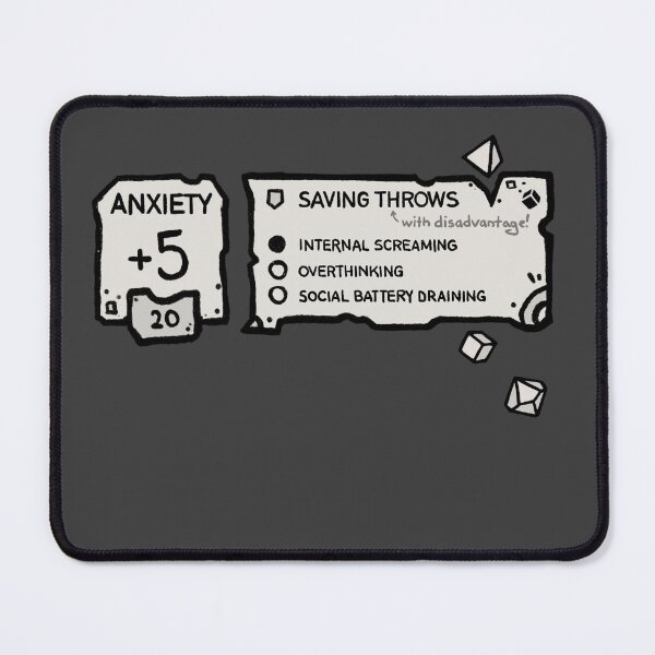 Item preview, My strongest stat is Anxiety | DnD designed and sold by keyvei.