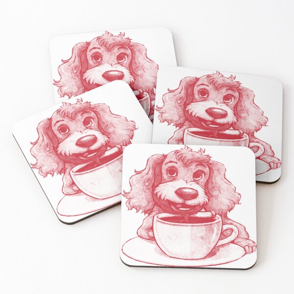 Item preview, Dog Drinking Coffee designed and sold by kinpirks.