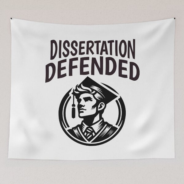 Item preview, Dissertation Defended | PhD Graduation Gift | Doctorate Graduation Gift | PhD Completion | Dissertation Defense | PhD Graduation Day designed and sold by jadedscientist.