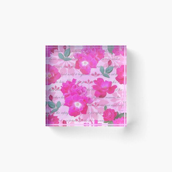 Item preview, Rose Water Recipe Pink Roses on Pink ffc9ff designed and sold by Art in My Loft.