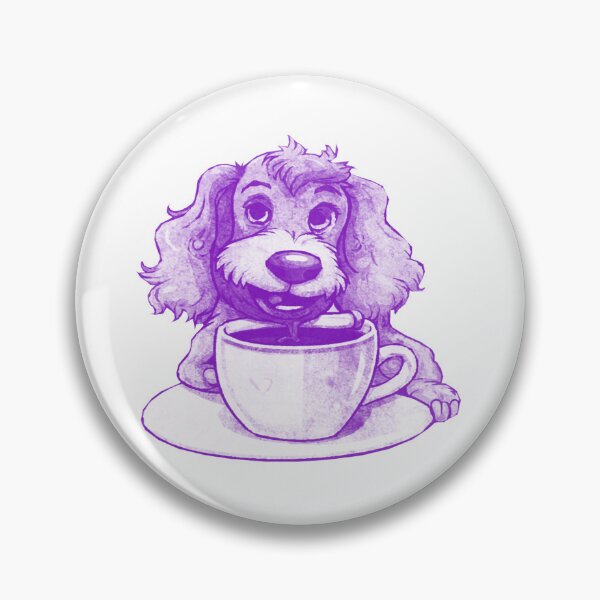 Item preview, Dog Drinking Coffee designed and sold by kinpirks.