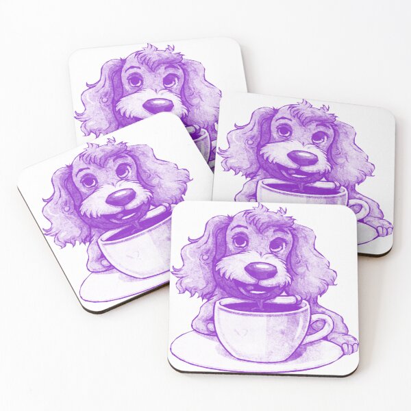Item preview, Dog Drinking Coffee designed and sold by kinpirks.