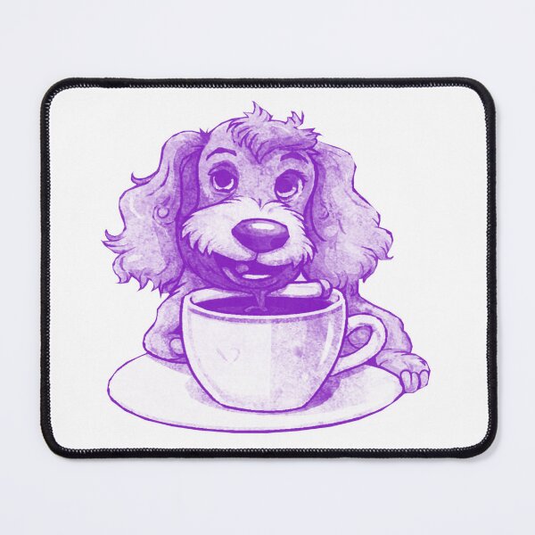 Item preview, Dog Drinking Coffee designed and sold by kinpirks.