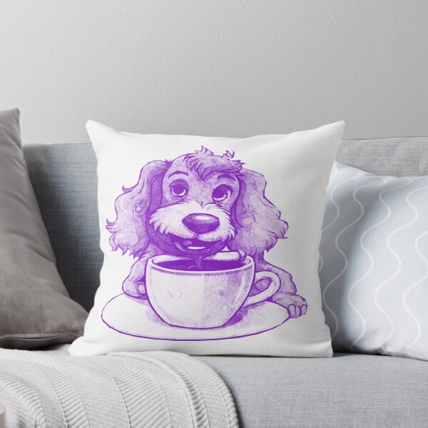 Item preview, Dog Drinking Coffee designed and sold by kinpirks.