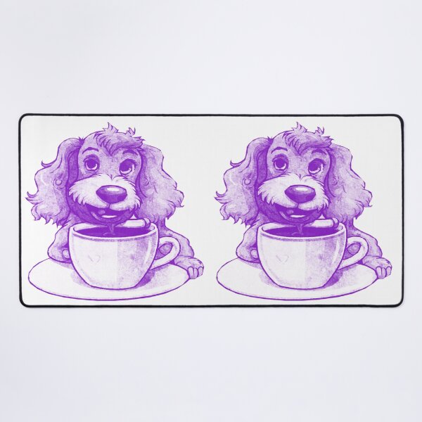 Item preview, Dog Drinking Coffee designed and sold by kinpirks.