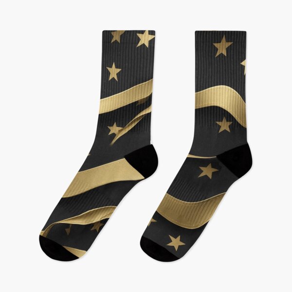 Artikelvorschau, USA Flag in Black and Gold entworfen und verkauft von KayUweRott.