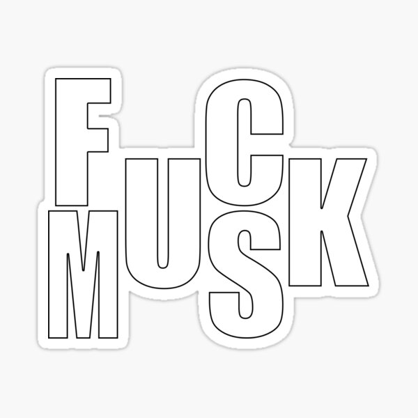 Fusk Musk - White Sticker