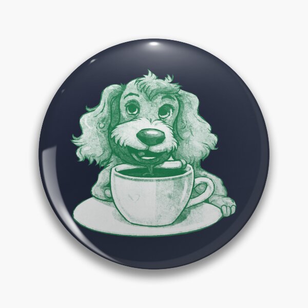 Item preview, Dog Drinking Coffee designed and sold by kinpirks.